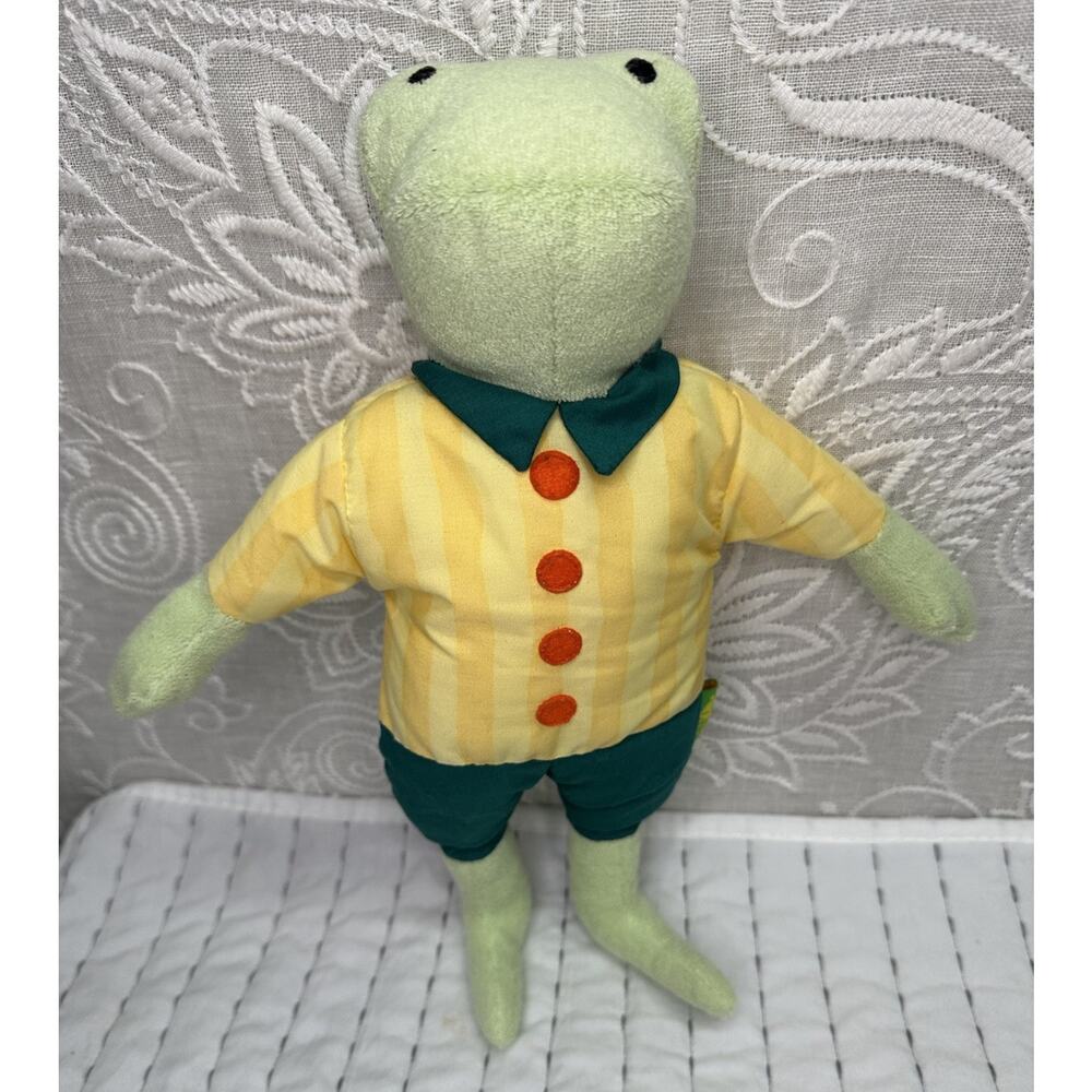 Vintage Rich Frog Plush Terry Cloth Green 12” Plush Stuffed 1995